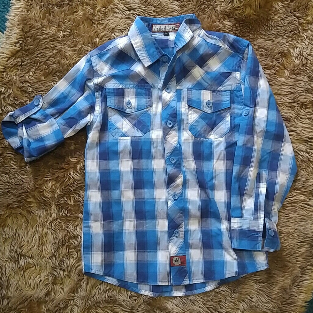 Faded gear button down shirt